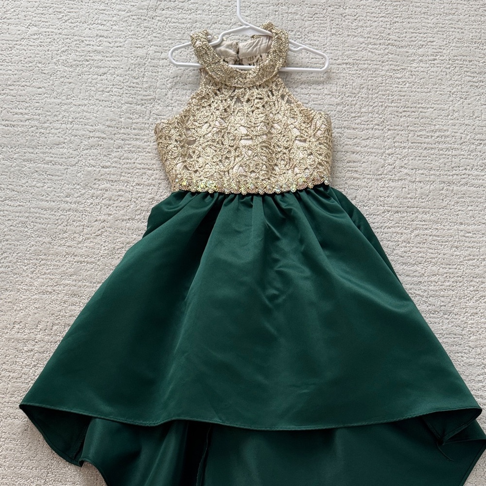 Rare Editions Gold and Cream Dress
